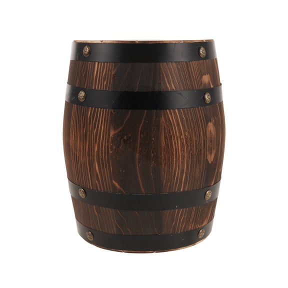 Milisten Wooden Wine Barrel Stool Retro Garden Furniture Rustic Outdoor Barrel End Table