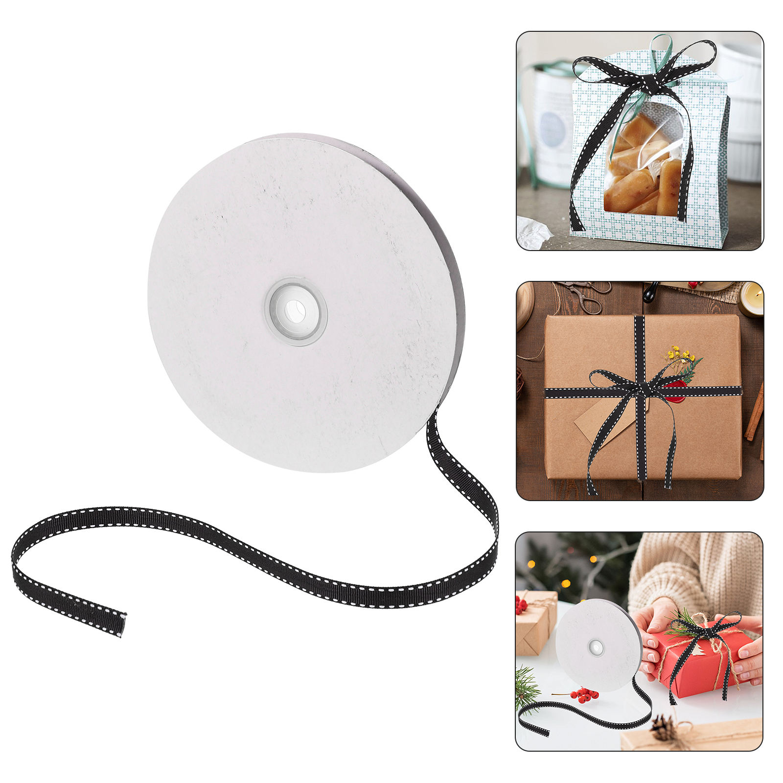Milisten Wrapping Ribbon for Presents and Decorations 1 Roll Black ...