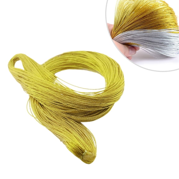 Milisten Yellow Nylon Tag String for Decorative Label Tying and Craft Beading Applications