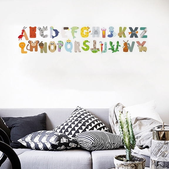Milisten abc Number Wall Decals Children Wall Sticker Assorted Color Decorative 1Pack