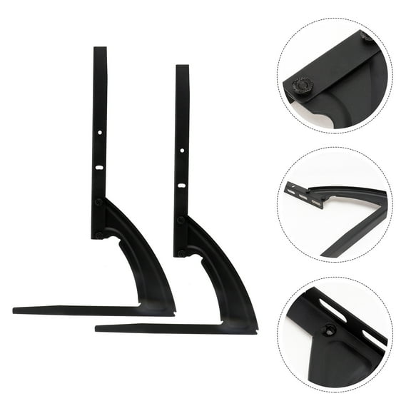 Milisten Adjustable Small Monitor Riser Stand, Black Metal, Height Adjustable for TV and Computer Displays, 1 Set
