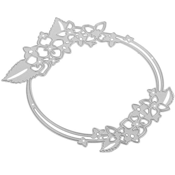 Milisten DIY Scrapbooking Cutting Dies Carbon Steel for Handmade Crafts Plated Silver