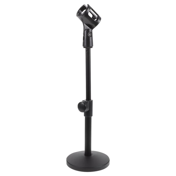 Milisten Adjustable Metal Microphone Stand with Mic Clip Black for Home Studio