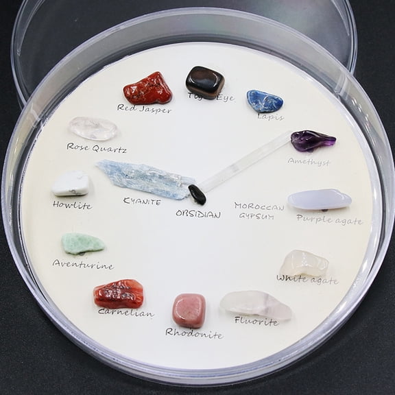 Milisten wall decor mineral collection Agate Clock Multi Students Office 1 Set