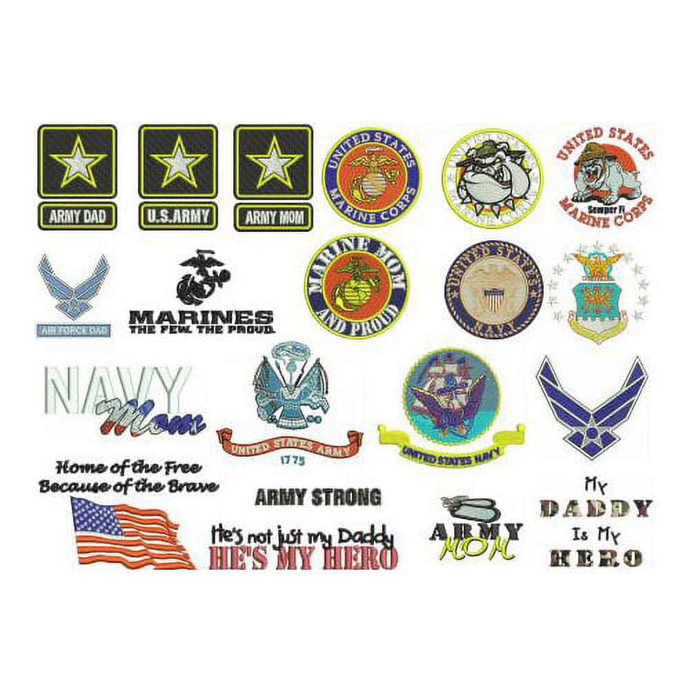 Military(2) Embroidery Designs All Popular Formats Included Loaded