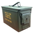 thumbnail image 1 of Military .50 Cal Ammo Steel Storage Cans (empty boxes) Light Use 2-1B, 1 of 2