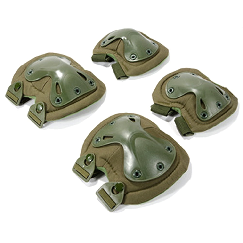 Military Adjustable Knee and Elbow Protective Pads Set Protector Gear Sports Hunting Shooting