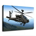 thumbnail image 1 of Military Aircraft AH-64 Apache Attack Helicopter Poster Canvas Picture Printing Wall Art Modern Aesthetic Decoration Suitable for Office Home Bedroom Gift, 1 of 8