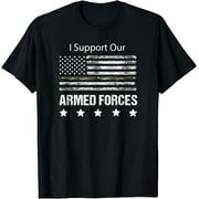 Military Appreciation Shirt Support Armed Forces USA Flag