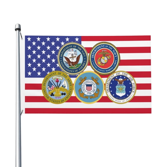Military Armed Forces Flags for Yard Outside Decorations 3x5 Ft Double Sided for Home Indoor Outdoor Lawn Balcony Corridor Party