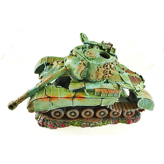 Military Army Battle Tank Aquarium & Fish Tank Ornament - Large Fish Tank Decoration, Fish Tank Hideout