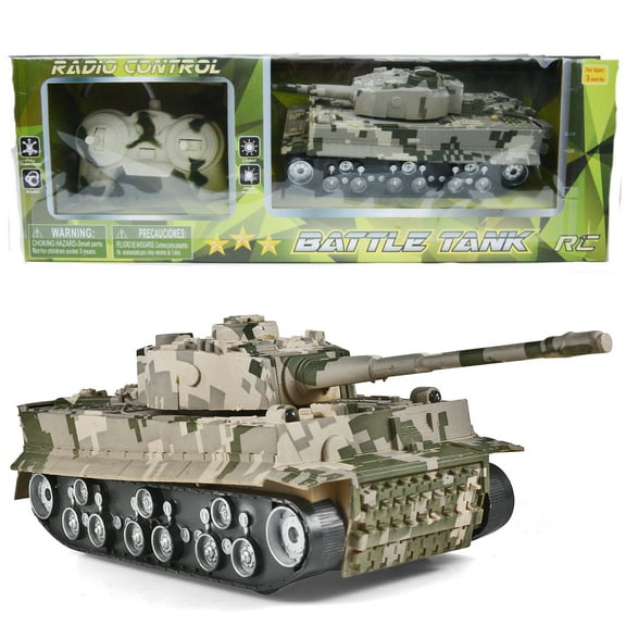 Military Army Battle Tank RC Camouflage Car for Kids Boys Girls