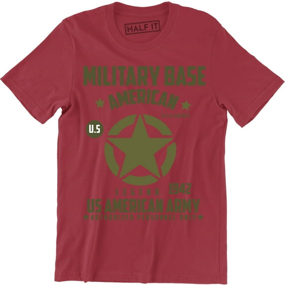 Military Base American Legend Mens Military Star US Army America USA T-Shirt