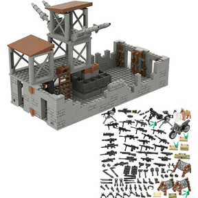 Military Base Building Block Set | Army Weapon & Soldier Figure Kit Compatible with Major Building Brick Brands