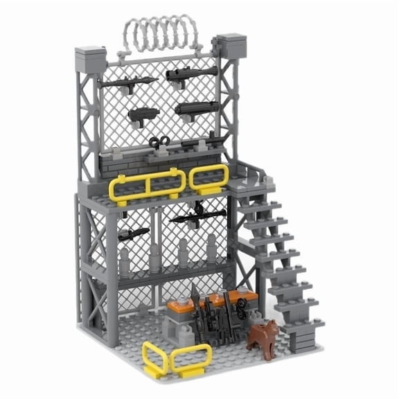 Military Base Building Block Set with Minigun Toys for Teenagers Compatible with Lego