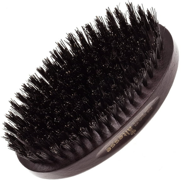 Military Boar Bristle Hair Brush for Hair, Beard, and Mustache