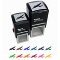 thumbnail image 1 of Military Bomber Plane Self-Inking Rubber Stamp Ink Stamper - Orange Ink - Small 1 Inch, 1 of 7