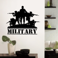 thumbnail image 1 of Military - Brave Army Soldiers Silhouette- Soldiers U.S. Army American Soldiers Vinyl Wall Art Decal Sticker Decoration for Boys Girls Home Room Bedroom Play Area Living Room Decor Size (22x30 inch), 1 of 3