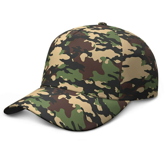 Military Camouflage Baseball Cap - Tactical Army Hunting Cap with Adjustable Snapback, Breathable Outdoor Hat for Men & Women in Woodland/Desert/Jungle Camo