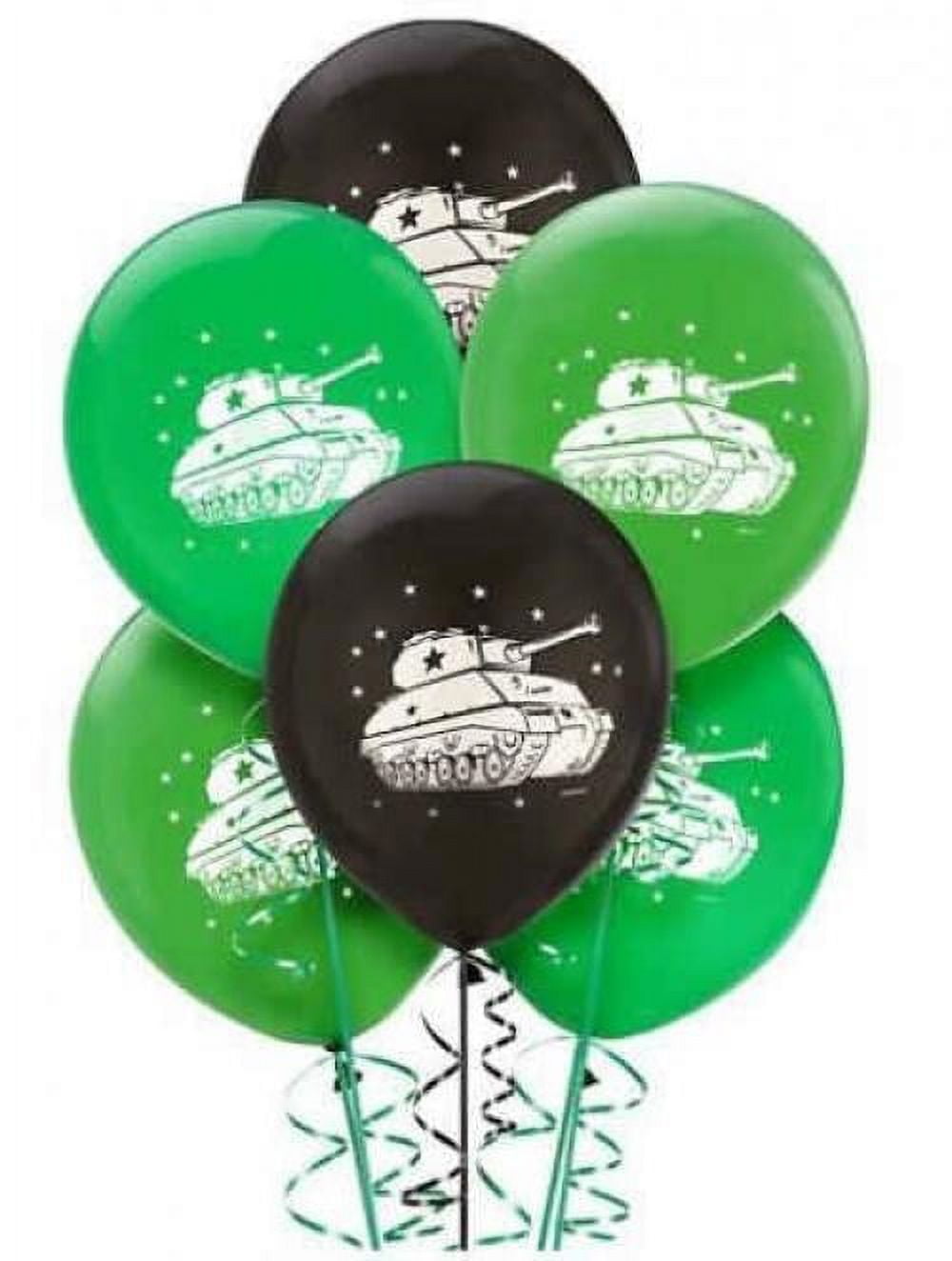 AMSCAN Army Tank Camo 12" Latex Balloons (6 Pack) - Party Supplies