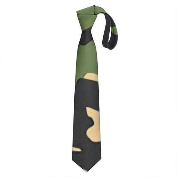 Military Camouflage Tie for Men - Woodland & Desert Camo Tactical Necktie | Wrinkle-Resistant Satin Formal Tie for Weddings, Prom & Business | 58.3" Universal Fit | Durable Dry Clean Only