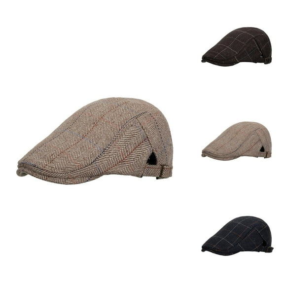 Military Cap Beret And Flat Cap, Black Beret, Straw Fedora, for Sun Visor Hat Unisex Cap Lattice Prints Hat Work Cap Plain Sunshade Cap Mountain Climbing Outdoors Autumn Winter Cap