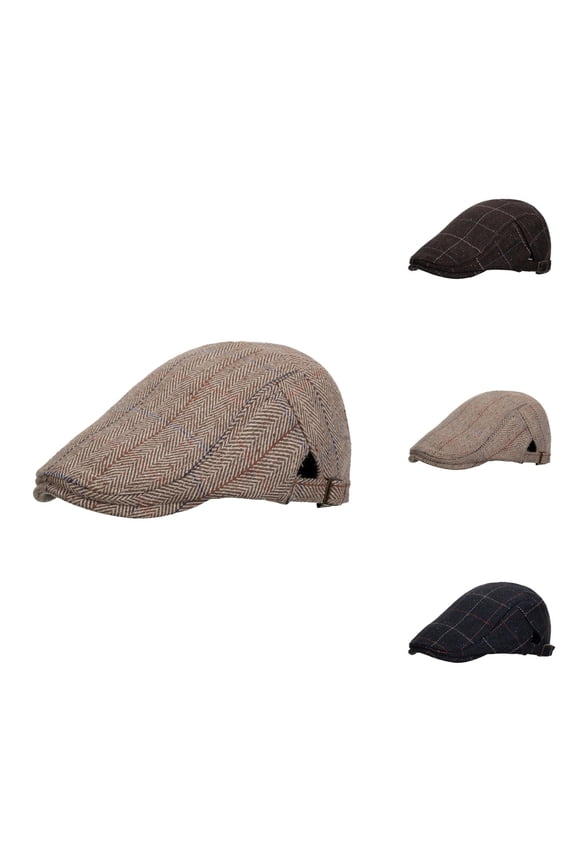 Military Cap Beret And Flat Cap, Black Beret, Straw Fedora, for Sun Visor Hat Unisex Cap Lattice Prints Hat Work Cap Plain Sunshade Cap Mountain Climbing Outdoors Autumn Winter Cap