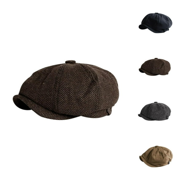 Military Cap Beret And Flat Cap, Red Beret, Flat Brim Cap, for Military Beret Same Style British Retro Solid Color Hat Painter Hat Beret Hat for Both Men And Women