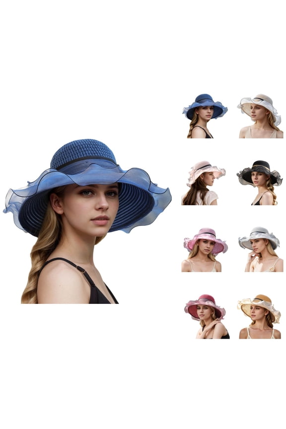 Military Cap Beret And Trilby Hat, Red Beret, Flat Brim Cap, for Winter Beret Women's Summer Sun Hat Senior Sense Of Temperament Elegant Large Brim Hat Breathable Edge Sun Hat