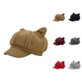thumbnail image 1 of Military Cap Golf Hat And Beret, Red Beret, Flat Brim Cap, for Military Beret Cute Cat Ears Hat Classic Beret for for Women Solid Color Cap Painter Hat Vintage Cap, 1 of 4