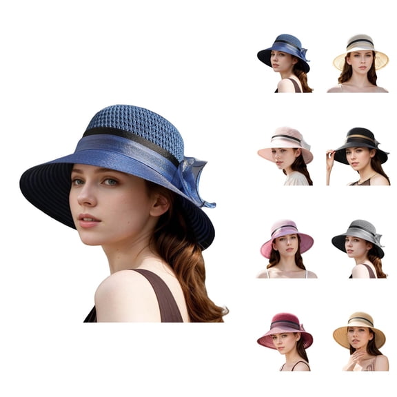 Military Cap Panama Hat And Beret, Red Beret, Leather Beret, for Winter Beret Women's Hat Bridal Wedding Tea Party Wide Brimmed Summer Sun Hat Ladies Outdoor Elegant Temperament Sun Hat