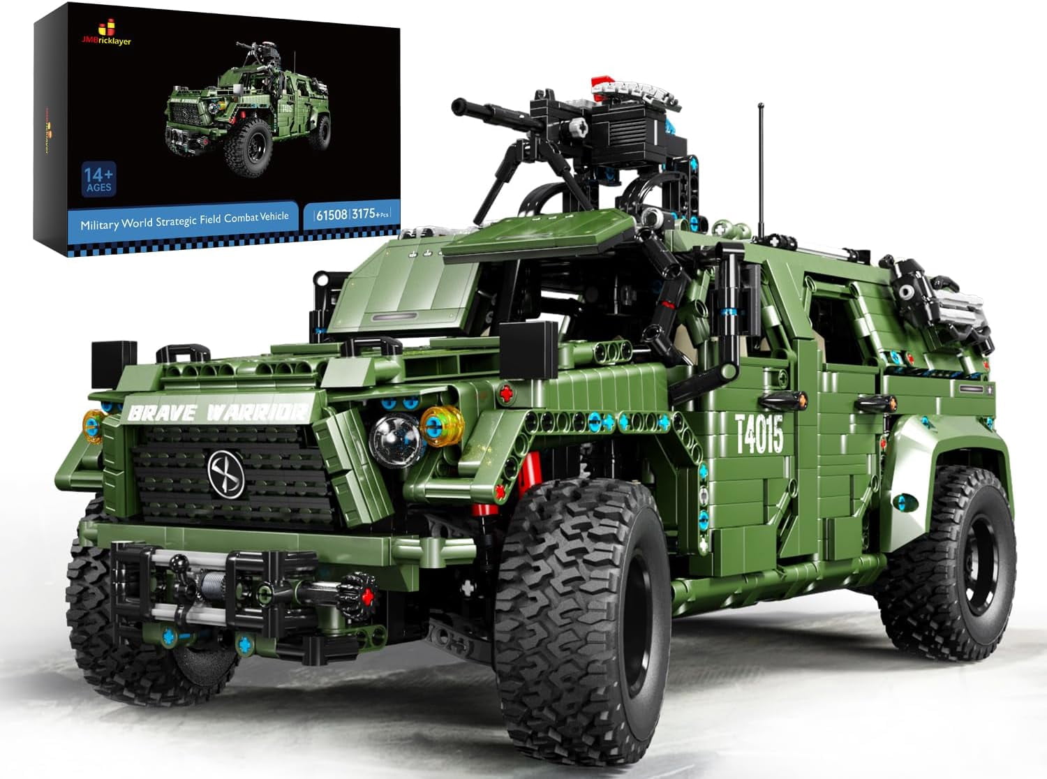 Military Cars Building Sets 61508, Army Off Road Vehicle Warrior Combat Model Truck, Collectible Model Car Kits to Build, Gifts for Men (3,175 Pieces)