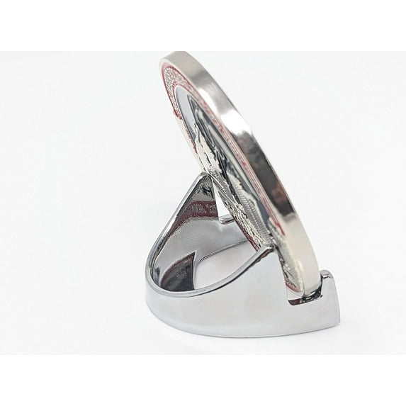 Military Challenge Coin Display Stand - Solid Metal with Annodized Finish - US Vet. Business (Silver Finish)
