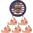 thumbnail image 1 of Military Challenge Coin Display Stand - Solid Metal with Anodized Finish - US Vet. Business, 1 of 5