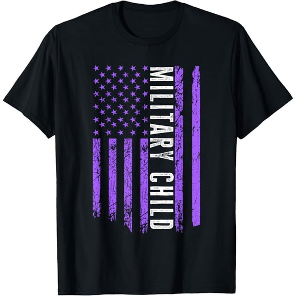 Military Child Purple Up For Military Month Forces Deployment Family T-Shirt