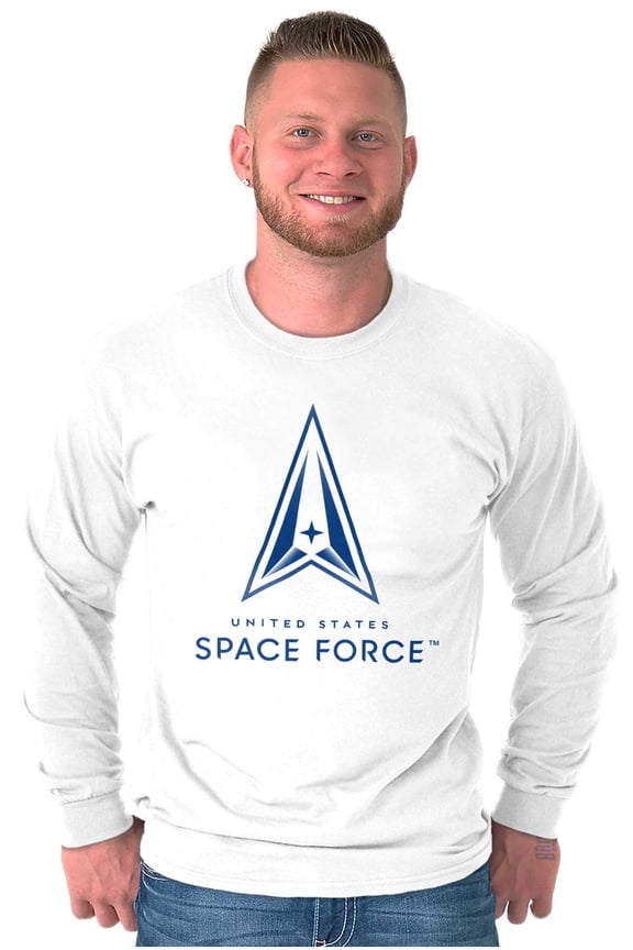 Military Classic US Space Force Logo Long Sleeve TShirt Men Women Brisco Brands S