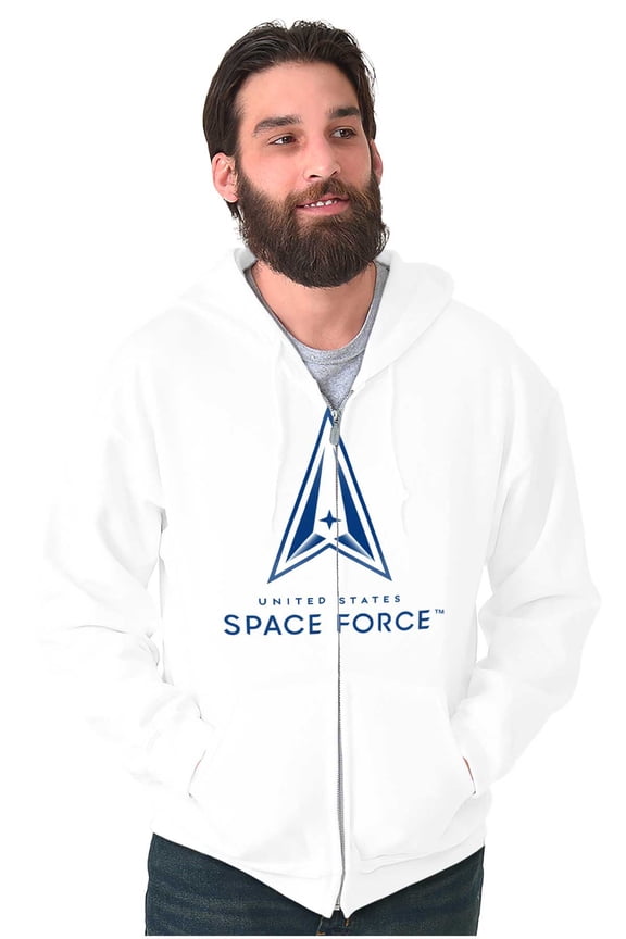 Military Classic US Space Force Logo Unisex Plus Size Zip Hoodie Brisco Brands 5X