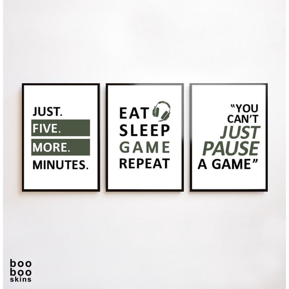 Military Colours Boys Room Decor Army Green Camo Art Gaming Prints Eat ...
