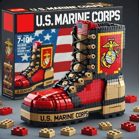 Military Combat Boots Building Blocks, Building Blocks Military Shoes Puzzle Boys Toys Gifts