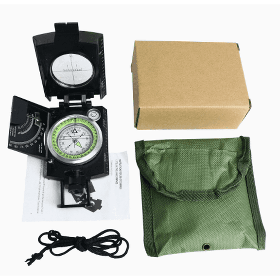 Military Compass with Inclinometer, IP65 Navigation Compass for Hiking Camping Height Slope
