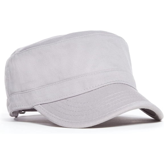 Military Cotton Cadet Hat Adjustable Army Cap for Men & Women, Lightweight, Breathable, Durable Flat Top for Outdoor & Travel