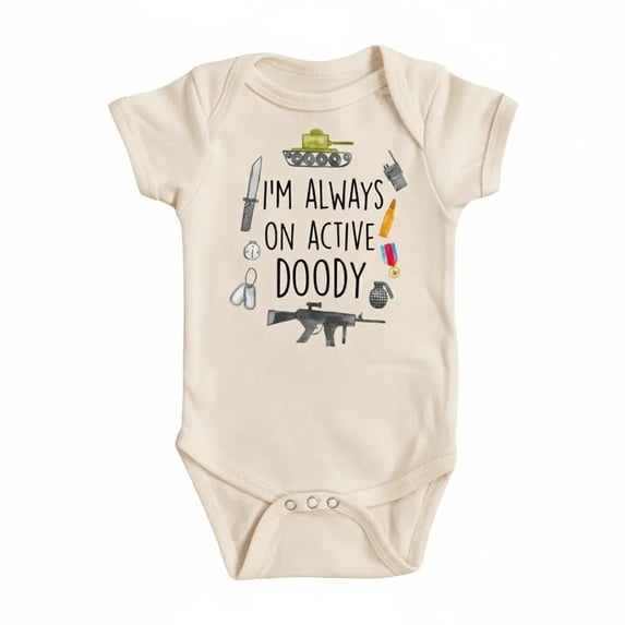 Military Doody Newborn Baby Bodysuit
