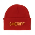thumbnail image 1 of Military Embroidered Beanie - Red OSFM, 1 of 5