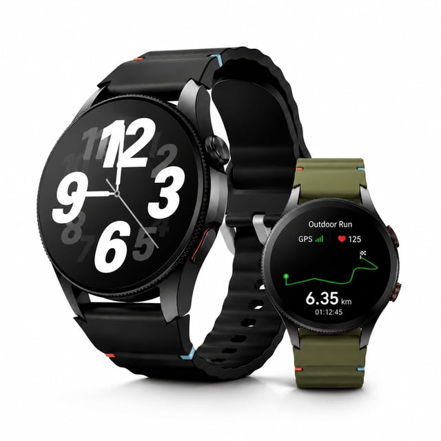 Military GPS Smart Watch for Men Women, 12-Day Battery 1.43