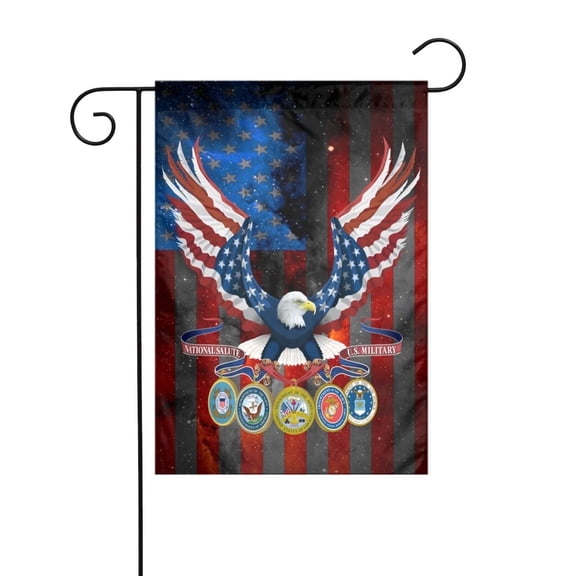 Military Garden Flag for Yard Outside Decorations Double Sided for Home Indoor Outdoor Porch Patio Garden 12x18 in