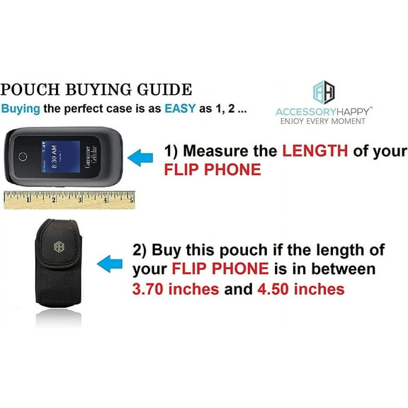 Military Grade Cell Phone Case,Rugged Pouch Holster Inhale Holder Clip Belt Flip Phone Case Fits Kyocera Cadence S2720, DuraXTP, DuraXV LTE, DuraXV Plus, DuraXE, Most Large FLIP Phones & Insulin