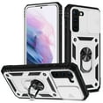 thumbnail image 1 of Military Grade Drop Impact for Samsung Galaxy A13 5G Camera Lens Slide Protection Case 360 Metal Rotating Ring Kickstand Holder Armor Shockproof Case For Samsung Galaxy A13 5G,
White+Black, 1 of 9