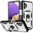 thumbnail image 1 of Military Grade Drop Impact for Samsung Galaxy A32 5G Camera Lens Slide Protection Case 360 Metal Rotating Ring Kickstand Holder Armor Shockproof Case For Samsung Galaxy A32 5G,
White+Black, 1 of 8