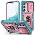 thumbnail image 1 of Military Grade Drop Impact for Samsung Galaxy S20 FE Camera Lens Slide Protection Case 360 Metal Rotating Ring Kickstand Holder Armor Shockproof Case For Samsung Galaxy S20 FE,
Pink/Green, 1 of 11