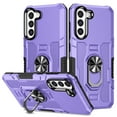thumbnail image 1 of Military Grade Drop Impact for Samsung Galaxy S21 Rugged Case, 360 Metal Magnetic Car Rotating Ring Kickstand Holder Armor Heavy Duty Shockproof Case For Samsung Galaxy S21,Purple, 1 of 10